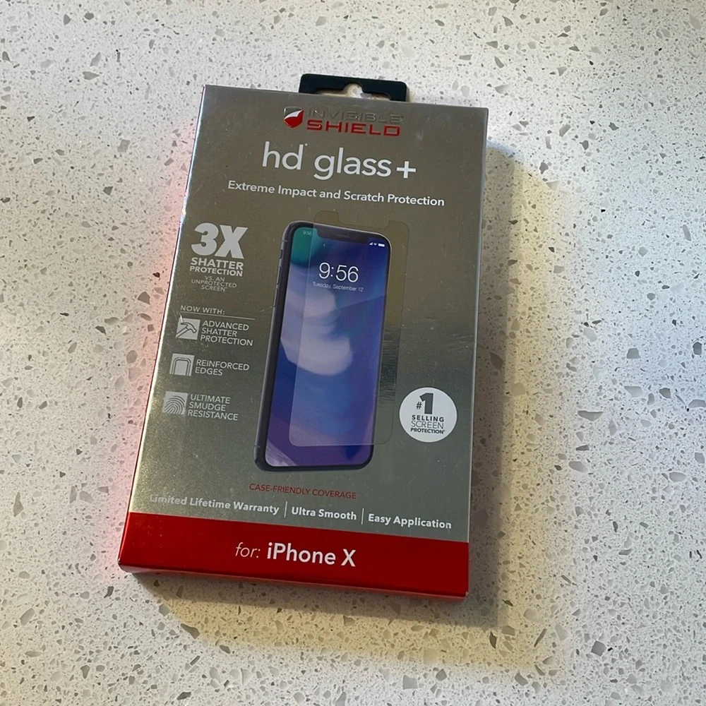 New! Invisible shield HD glass protector